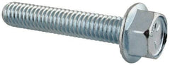 Value Collection - 5/16-18 UNC, 1-3/4" Length Under Head, Hex Drive Flange Bolt - 1-3/4" Thread Length, Grade 5 Steel, Serrated Flange, Zinc-Plated Finish - All Tool & Supply