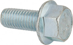 Value Collection - 5/8-11 UNC, 1-1/2" Length Under Head, Hex Drive Flange Bolt - 1-1/2" Thread Length, Grade 5 Steel, Serrated Flange, Zinc-Plated Finish - All Tool & Supply