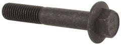 Value Collection - M12x1.75 Metric Coarse, 70mm Length Under Head, Hex Drive Flange Bolt - 30mm Thread Length, Grade 10.9 Alloy Steel, Smooth Flange, Phosphate & Oil Finish - All Tool & Supply