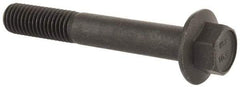 Value Collection - M12x1.75 Metric Coarse, 80mm Length Under Head, Hex Drive Flange Bolt - 40mm Thread Length, Grade 10.9 Alloy Steel, Smooth Flange, Phosphate & Oil Finish - All Tool & Supply