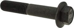 Value Collection - M16x2.00 Metric Coarse, 90mm Length Under Head, Hex Drive Flange Bolt - 50mm Thread Length, Grade 10.9 Alloy Steel, Smooth Flange, Phosphate & Oil Finish - All Tool & Supply