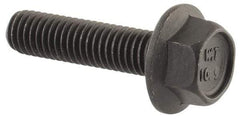 Value Collection - M5x0.80 Metric Coarse, 20mm Length Under Head, Hex Drive Flange Bolt - 20mm Thread Length, Grade 10.9 Alloy Steel, Smooth Flange, Phosphate & Oil Finish - All Tool & Supply