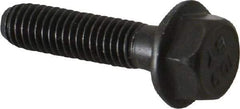 Value Collection - M6x1.00 Metric Coarse, 25mm Length Under Head, Hex Drive Flange Bolt - 20mm Thread Length, Grade 10.9 Alloy Steel, Smooth Flange, Phosphate & Oil Finish - All Tool & Supply