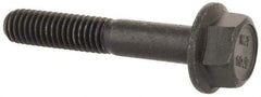 Value Collection - M6x1.00 Metric Coarse, 35mm Length Under Head, Hex Drive Flange Bolt - 20mm Thread Length, Grade 10.9 Alloy Steel, Smooth Flange, Phosphate & Oil Finish - All Tool & Supply