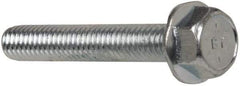 Value Collection - 5/16-18 UNC, 2" Length Under Head, Hex Drive Flange Bolt - 2" Thread Length, Grade 8 Steel, Serrated Flange, Zinc-Plated Finish - All Tool & Supply