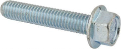 Value Collection - 3/8-16 UNC, 2" Length Under Head, Hex Drive Flange Bolt - 2" Thread Length, Grade 8 Steel, Serrated Flange, Zinc-Plated Finish - All Tool & Supply