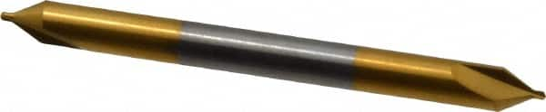 Hertel - #00 Plain Cut 60° Incl Angle Solid Carbide Combo Drill & Countersink - All Tool & Supply