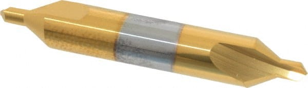 Hertel - #5 Plain Cut 60° Incl Angle Solid Carbide Combo Drill & Countersink - All Tool & Supply