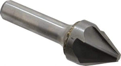 Hertel - 1" Head Diam, 1/2" Shank Diam, 6 Flute 60° Solid Carbide Countersink - Bright Finish, 3" OAL, Single End, Straight Shank, Right Hand Cut - All Tool & Supply