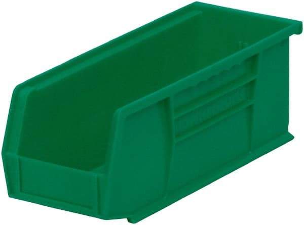 Akro-Mils - 20 Lb. Load Capacity, 10-7/8" Deep, Green Polymer Hopper Stacking Bin - 4" High x 4-1/8" Wide x 10-7/8" Long - All Tool & Supply