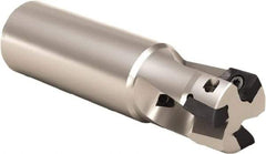 Seco - 1" Cut Diam, 0.669" Max Depth of Cut, 1" Shank Diam, 7" OAL, Indexable Square Shoulder End Mill - XO.X 1806 Inserts, Cylindrical Shank, 90° Lead Angle, Through Coolant, Series Power Turbo - All Tool & Supply