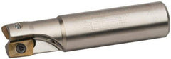 Seco - 3/4" Cut Diam, 0.433" Max Depth of Cut, 3/4" Shank Diam, 3.38" OAL, Indexable Square Shoulder End Mill - XO.X 1204.. Inserts, Weldon Shank, 90° Lead Angle, Through Coolant, Series Super Turbo - All Tool & Supply