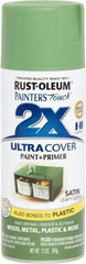 Rust-Oleum - Leafy Green, Satin, Enamel Spray Paint - 8 Sq Ft per Can, 12 oz Container, Use on Multipurpose - All Tool & Supply