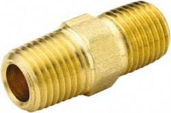 Parker - 3/4 Male Thread, Brass Industrial Pipe Hex Nipple - MNPTF, 1,000 psi - All Tool & Supply