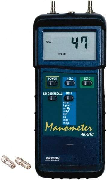 Extech - 29 Max psi, 2% Accuracy, Differential Pressure Manometer - All Tool & Supply