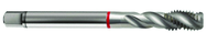 M8x1.0 6H 3-Flute Cobalt Red Ring Semi-Bottoming 40 degree Spiral Flute Tap-Bright - All Tool & Supply