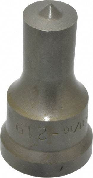 Cleveland Steel Tool - 11/16 Inch Diameter Round Ironworker Punch - 1-1/16 Inch Body Diameter, 1-7/32 Inch Head Diameter, 2-1/8 Inch Overall Length - All Tool & Supply