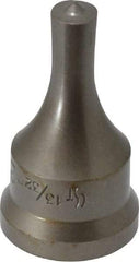 Cleveland Steel Tool - 13/32 Inch Diameter Round Ironworker Punch - 1-1/16 Inch Body Diameter, 1.24 Inch Head Diameter, 2-3/16 Inch Overall Length - All Tool & Supply