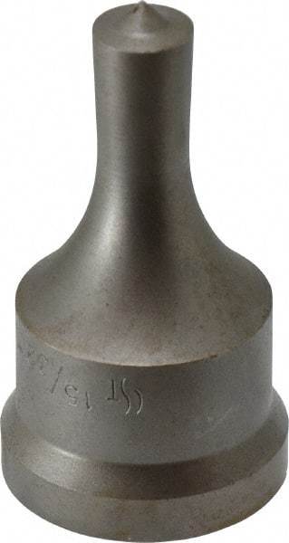 Cleveland Steel Tool - 15/32 Inch Diameter Round Ironworker Punch - 1-7/32 Inch Body Diameter, 1-3/8 Inch Head Diameter, 2-3/8 Inch Overall Length - All Tool & Supply