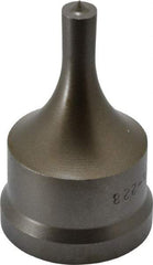 Cleveland Steel Tool - 3/8 Inch Diameter Round Ironworker Punch - 1-17/32 Inch Body Diameter, 1-11/16 Inch Head Diameter, 2-11/16 Inch Overall Length - All Tool & Supply