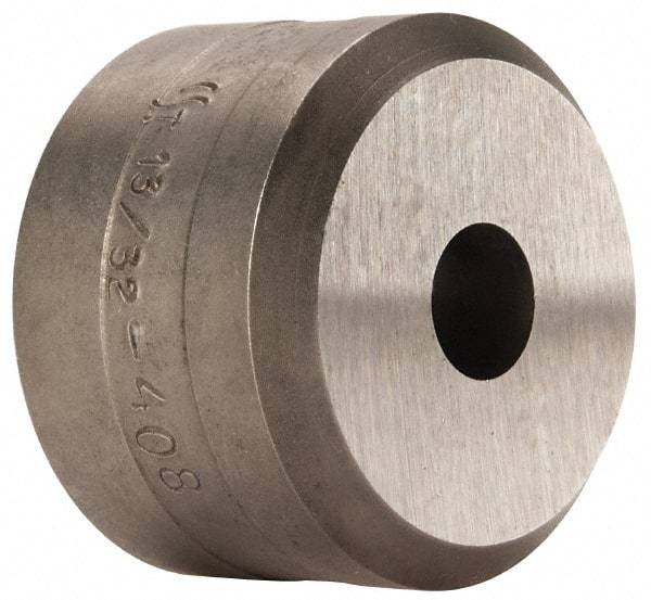 Cleveland Steel Tool - 13/32 Inch Diameter Round Ironworker Die - 1-1/2 Inch Head Diameter, 1 Inch Head Height - All Tool & Supply