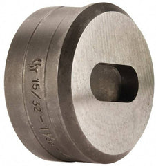 Cleveland Steel Tool - 1-1/32 Inch Long x 15/32 Inch Wide Oblong Ironworker Die - 2 Inch Head Diameter, 1 Inch Head Height - All Tool & Supply