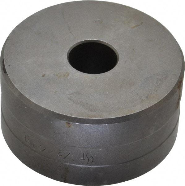 Cleveland Steel Tool - 1/2 Inch Diameter Round Ironworker Die - 2-3/8 Inch Head Diameter, 1-1/4 Inch Head Height - All Tool & Supply