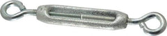 Made in USA - 74 Lb Load Limit, 1/4" Thread Diam, 2-1/4" Take Up, Malleable Iron Eye & Eye Turnbuckle - 2-5/16" Body Length, 11/64" Neck Length, 5-1/2" Closed Length - All Tool & Supply