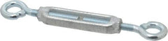 Made in USA - 144 Lb Load Limit, 3/8" Thread Diam, 2-7/8" Take Up, Malleable Iron Eye & Eye Turnbuckle - 3-7/8" Body Length, 1/4" Neck Length, 7-1/2" Closed Length - All Tool & Supply