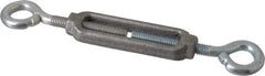 Made in USA - 96 Lb Load Limit, 5/16" Thread Diam, 2-9/16" Take Up, Aluminum Eye & Eye Turnbuckle - 3-7/16" Body Length, 7/32" Neck Length, 6-3/4" Closed Length - All Tool & Supply