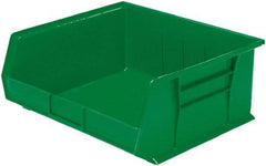 Akro-Mils - 75 Lb. Load Capacity, 14-3/4" Deep, Green Polymer Hopper Stacking Bin - 7" High x 16-1/2" Wide x 14-3/4" Long - All Tool & Supply