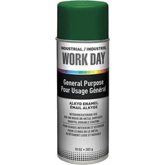 Krylon - Green, Gloss, Enamel Spray Paint - 9 to 13 Sq Ft per Can, 10 oz Container, Use on Ceramics, Glass, Metal, Plaster, Wood - All Tool & Supply