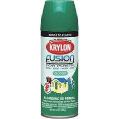 Krylon - Spring Grass, Gloss, Direct to Plastic Spray Paint - Up to 25 Sq Ft per Can, 12 oz Container, Use on Fiberglass, Hard Vinyl, Plastics, PVC, Resin - All Tool & Supply