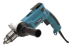 Makita - 1/2" Keyed Chuck, 900 RPM, Pistol Grip Handle Electric Drill - 7 Amps, 115 Volts, Reversible, Includes Chuck Key, Drill Chuck, Side Handle - All Tool & Supply