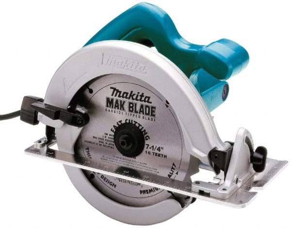 Makita - 10.5 Amps, 7-1/4" Blade Diam, 4,700 RPM, Electric Circular Saw - 120 Volts, 5/8" Arbor Hole, Right Blade - All Tool & Supply