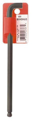 Bondhus - 2mm Hex, Short Arm, Ball End Hex Key - 3-5/16" OAL, Steel, Metric System of Measurement - All Tool & Supply