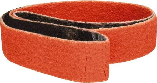 Norton - 1/2" Wide x 18" OAL, 80 Grit, Ceramic Abrasive Belt - Ceramic, Medium, Coated, Y Weighted Cloth Backing, Series R980 - All Tool & Supply