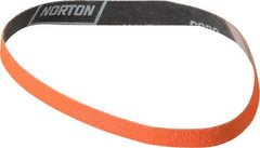 Norton - 3/4" Wide x 20-1/2" OAL, 60 Grit, Ceramic Abrasive Belt - Ceramic, Medium, Coated, Y Weighted Cloth Backing, Series R980 - All Tool & Supply