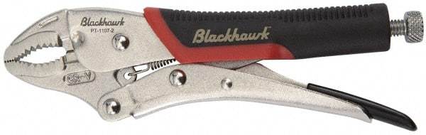 Blackhawk by Proto - 7-1/4" OAL Curved Jaw Locking Pliers - 1-19/64" Jaw Width, 7/16" Jaw Depth, Standard Handle - All Tool & Supply