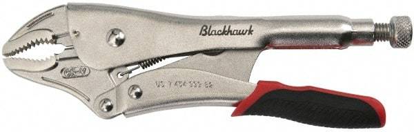 Blackhawk by Proto - 7-3/8" OAL Curved Jaw Locking Pliers - 1-17/32" Jaw Width, 1/2" Jaw Depth, Quick Release Handle - All Tool & Supply