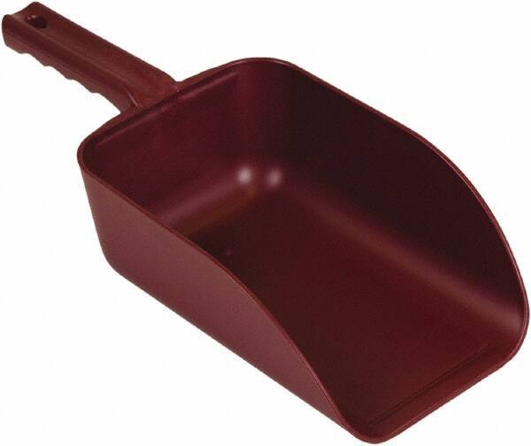 Remco - 82 oz Red Polypropylene & Semi-Ferrous Additive Flat Bottom Scoop - 5.9" Wide x 3.3" Deep Bowl, 15.1" OAL - All Tool & Supply