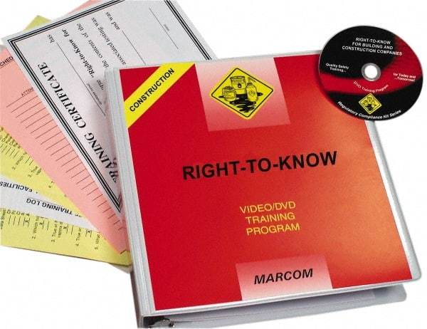 Marcom - Right to Know for Building and Construction Companies, Multimedia Training Kit - DVD, English - All Tool & Supply