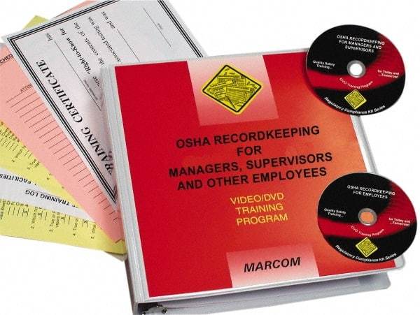 Marcom - OSHA Recordkeeping for Managers, Supervisors and Employees, Multimedia Training Kit - 37 Minute Run Time DVD, English and Spanish - All Tool & Supply