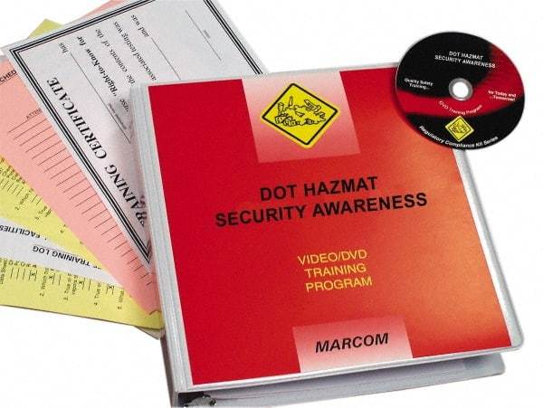 Marcom - DOT HazMat Security Awareness, Multimedia Training Kit - 13 Minute Run Time DVD, English and Spanish - All Tool & Supply