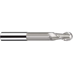 Fraisa - 1/4" Diam, 1/4" LOC, 2 Flute Solid Carbide Ball End Mill - All Tool & Supply