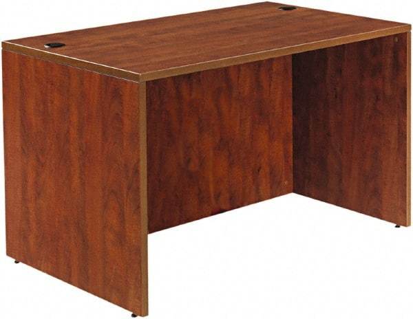 ALERA - Woodgrain Laminate Desk Shell - 47-1/4" Wide x 29-1/2" Deep x 29-5/8" High, Medium Cherry - All Tool & Supply