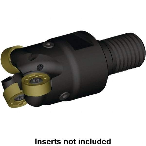 Kennametal - 30mm Cutting Diam, 29mm Shank Diam, 2.97mm Max Depth of Cut, Modular Connection Indexable Copy End Mill - 4 Inserts, RN.J1204M0.. Insert, KDR Toolholder, Steel, Through Coolant - All Tool & Supply