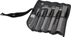 Blackhawk by Proto - 5 Piece Cold Chisel Set - 5-1/4, 5-1/2, 6-1/2, 7 & 7-1/2" OAL, Sizes Included 5/16 to 3/4" - All Tool & Supply