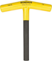 Bondhus - 1/2" Hex, T-Handle, Hex Key - 6" OAL, Protanium High Torque Steel, Inch System of Measurement - All Tool & Supply