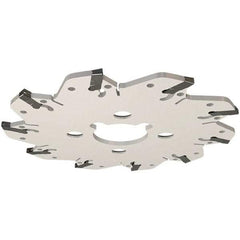 Iscar - Arbor Hole Connection, 0.106" Cutting Width, 1.14" Depth of Cut, 3.94" Cutter Diam, 1" Hole Diam, 6 Tooth Indexable Slotting Cutter - GM Toolholder, GIM, GIMY, GIP Insert, Right Hand Cutting Direction - All Tool & Supply